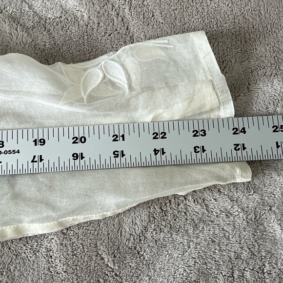 Kate Hill Woman 100% Silk Sheer Floral Romantic Long Sleeve Blouse Size 16W - Picture 12 of 13